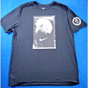 NIKE USA 2018 Olympic Team The Nike Tee Eagle America Black Shirt Men's Size L